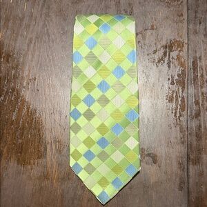 Andis Green and Blue Checkered Tie